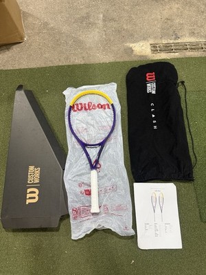 Wilson Custom Works Clash 100 V2 Tennis Racquet 4 1/4 Purple Yellow NEW