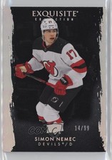 2023-24 The Cup 2023-24 Exquisite Collection Black Rookies 14/99 Simon Nemec 5b1