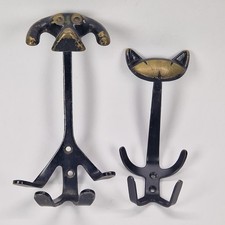 Vintage Soviet Clothes Key Hangers Dog Cat Wall Hook Walter Bosse Style USSR 70s