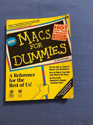 Macs For Dummies by Pogue, David Paperback Book Please Read!! OS9 CLASSIC OS