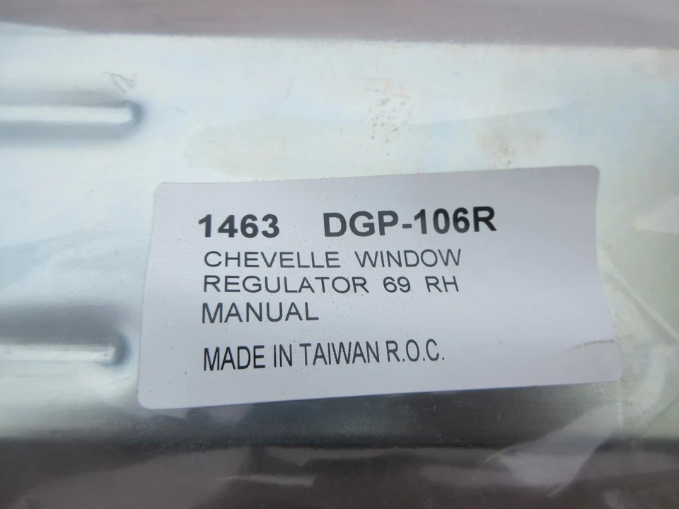 Nuevo regulador de ventana de manivela delantera derecha Chevelle & GTO 1969 Chevrolet Pontiac FZ Foto 3 de 4