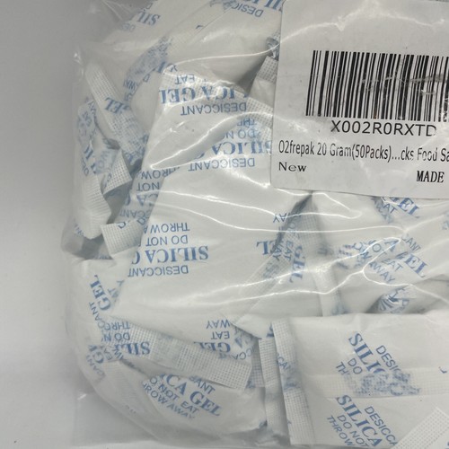 20 Gramm (50 Packungen) Lebensmittelqualität Feuchtigkeitsabsorber Kieselgel Pakete - Bild 5 von 15
