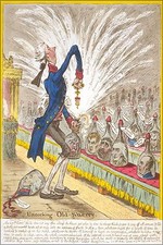 Póster, muchos tamaños; descorchar jerez viejo de James Gillray 1805