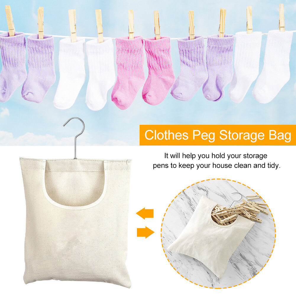 Bedroom Bathroom Pouch 360 Degree Rotation Clothes Peg Storage Bag