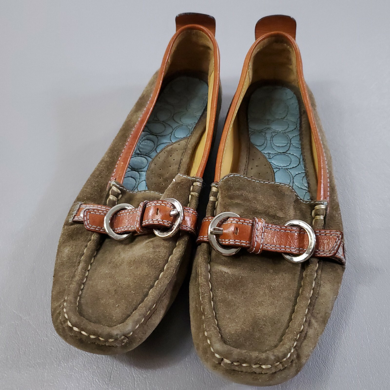 Coach Suede Loafers Womens Loafers Jillian Buckle Wal… Gem