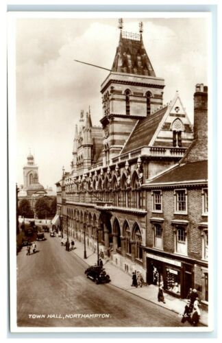 Postcard Northampton Town Hall real photo - Picture 1 of 2