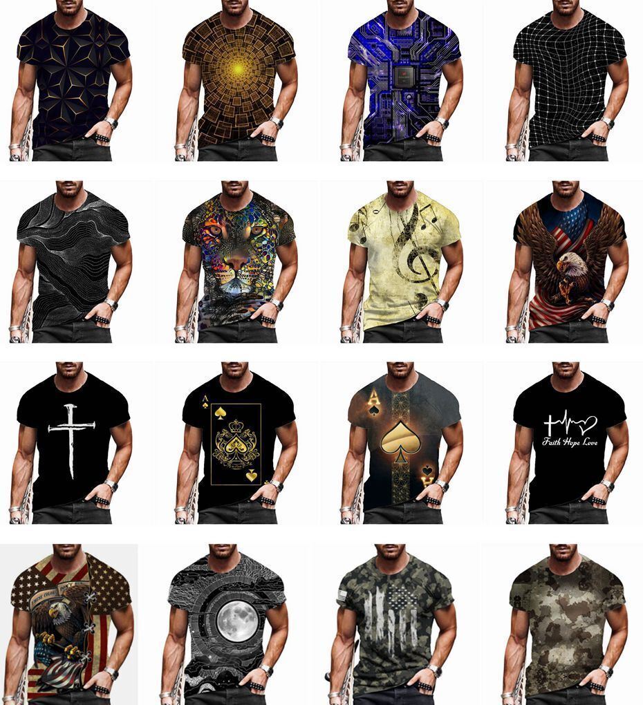 T Shirt Men Streetwear Black Short Sleeve Casual Novelty T