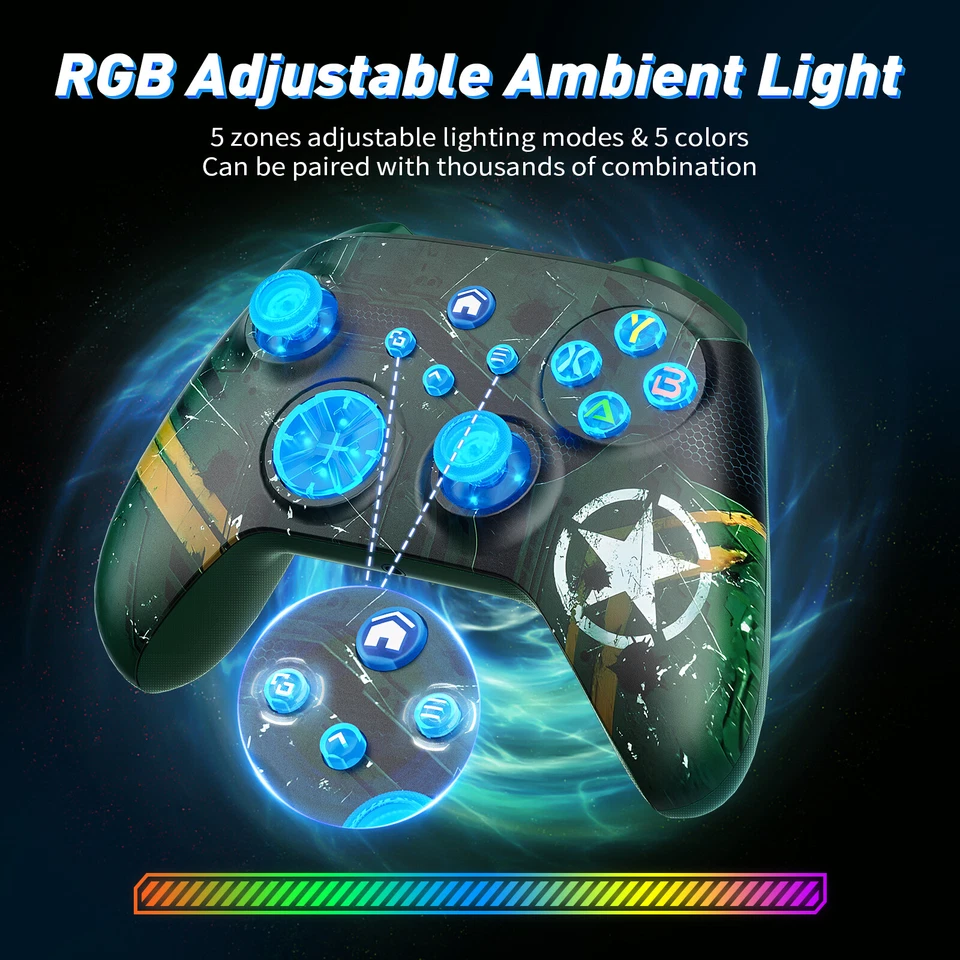 RGB Wireless Controller Für Microsoft Xbox One Series S/X PC  Steam Gamepad - Bild 4 von 4