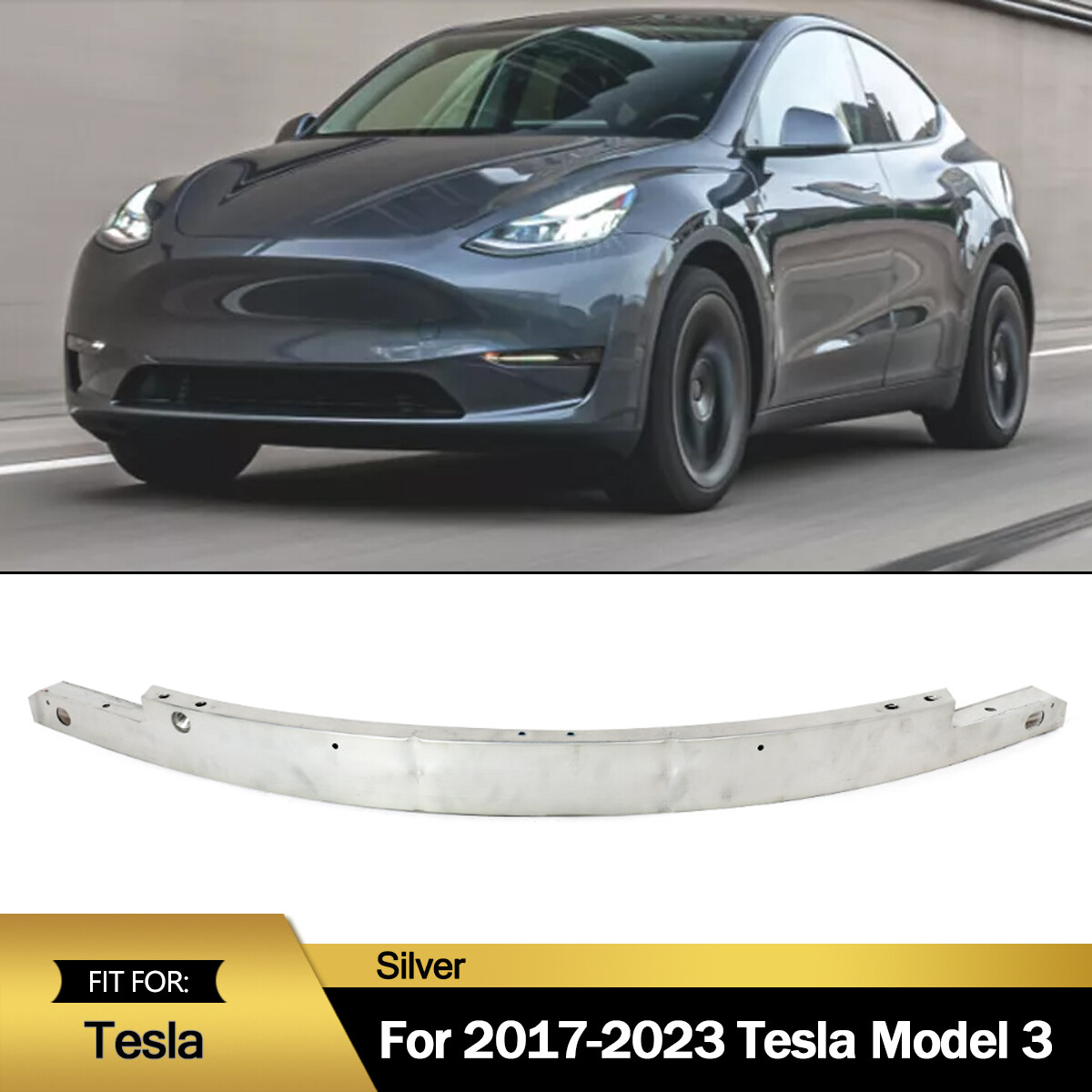 FIT 2017-2023 Tesla Model 3 Front Bumper Reinforcement Impact Bar 1104667-00-F