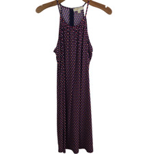 Michael Kors Women Polka Dot Sleeveless Strap Shift Dress Multicolor Size Medium