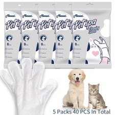 40PCS Mioszzi Extra Thick Pet Bathing Wipes for Dogs & Cats, Dog  Washing Gloves