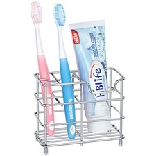 Stainless Steel Freestanding Rack Organizer for Toothbrush  Toothpaste Tube