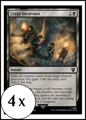 MTG - 4 x Crypt Incursion - Playset 4x x4 - Lord of the Rings Commander - LOTR