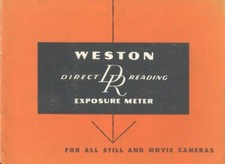 Weston DR Direct Reading Exposure Meter Instruction Manual 1967
