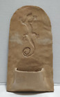 Vtg 1970s Handcrafted Embossed Lizard Garden Wall Pocket Vase Cast Concrete 12"