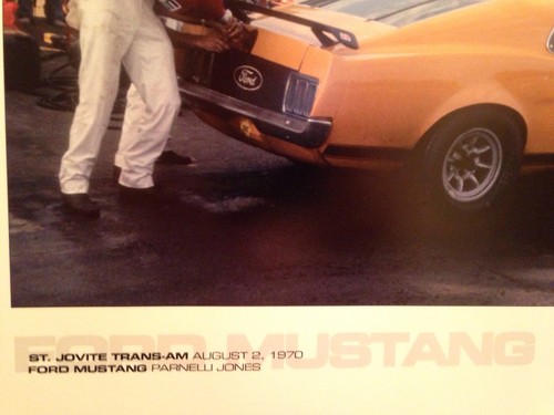 Ford Boss 302 ST.JOVITE Trans-Am.P Jones 1970 Gasing Up In Pits Car Poster! - Picture 2 of 2