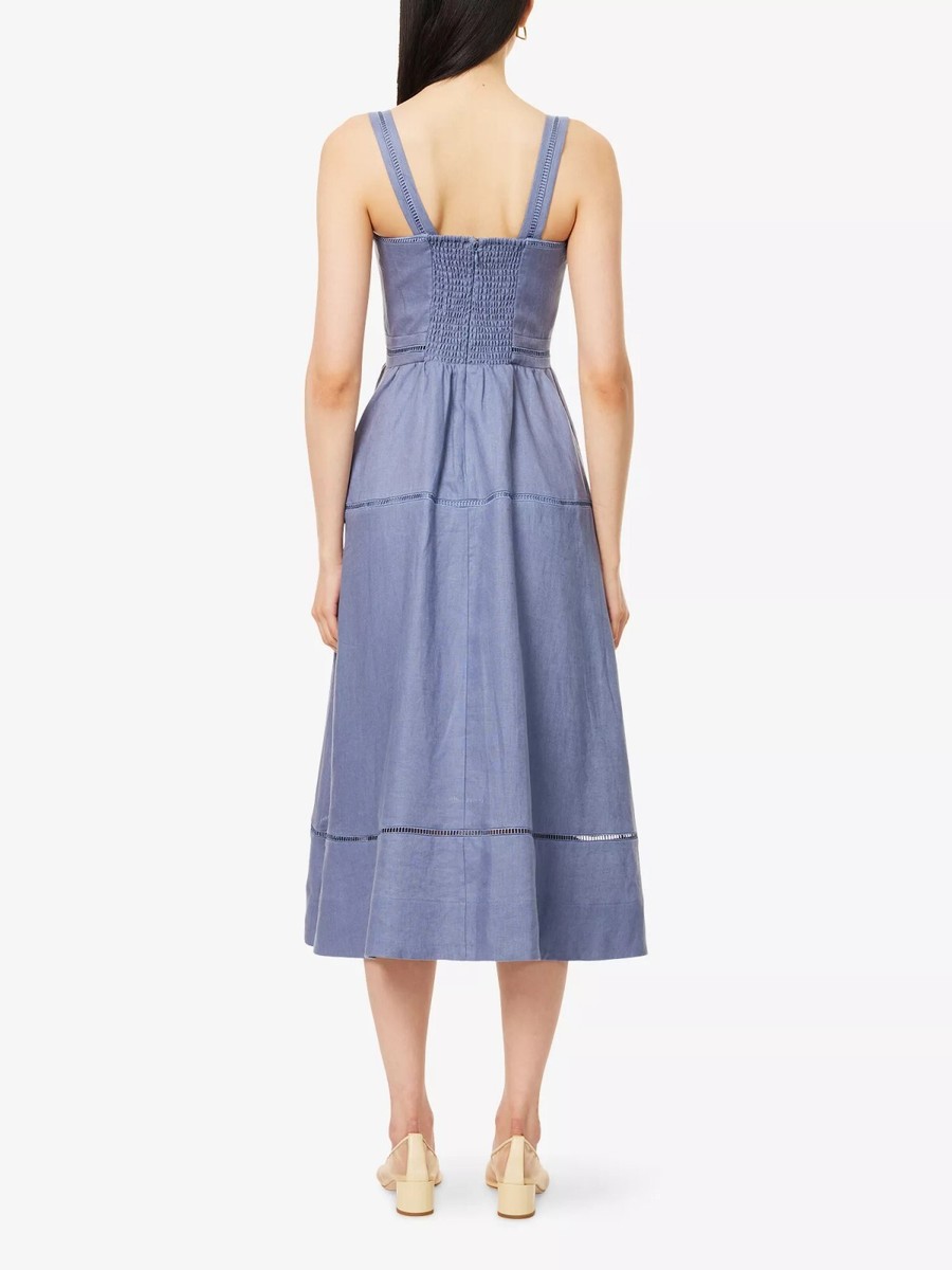 linen fabric dress design Royalty Floral Linen Dress – DOLLY