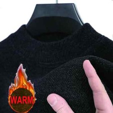 Men's 100 pure Mink Cashmere Sweater O-Neck Pullovers Knit Large Size Winter