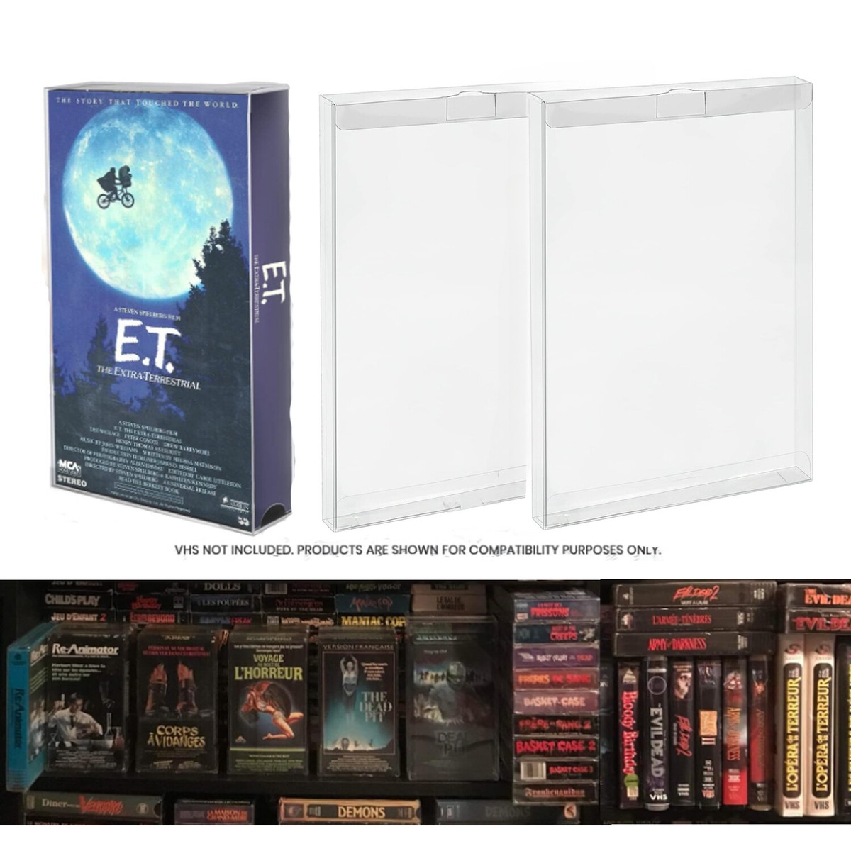 10x Premium VHS Display Protectors For VHS Cassette Game Tapes