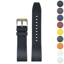DASSARI FKM Rubber Watch Band with Two Tone Buckle - Quick Release Strap