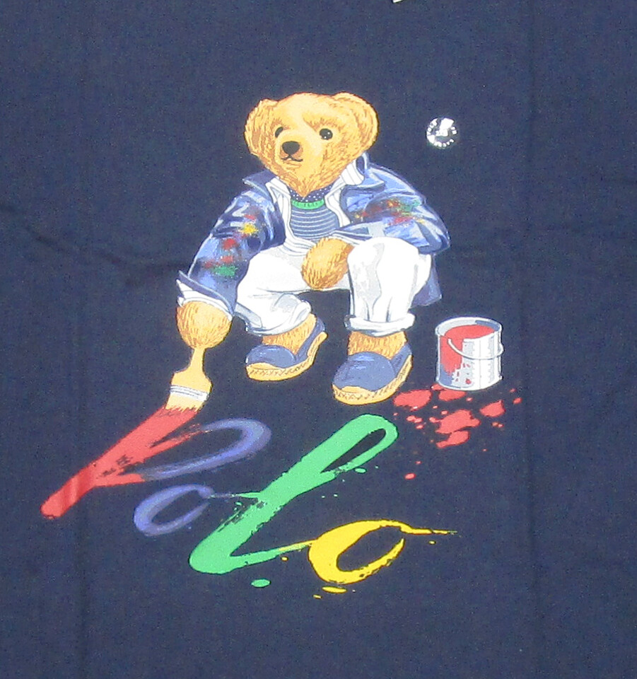 Polo Ralph Lauren Big & Tall Men's Navy Polo Bear Graphic Crew