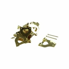 Everhang 10kg Brass Plated Angle Drive Hooks - 15 Pack