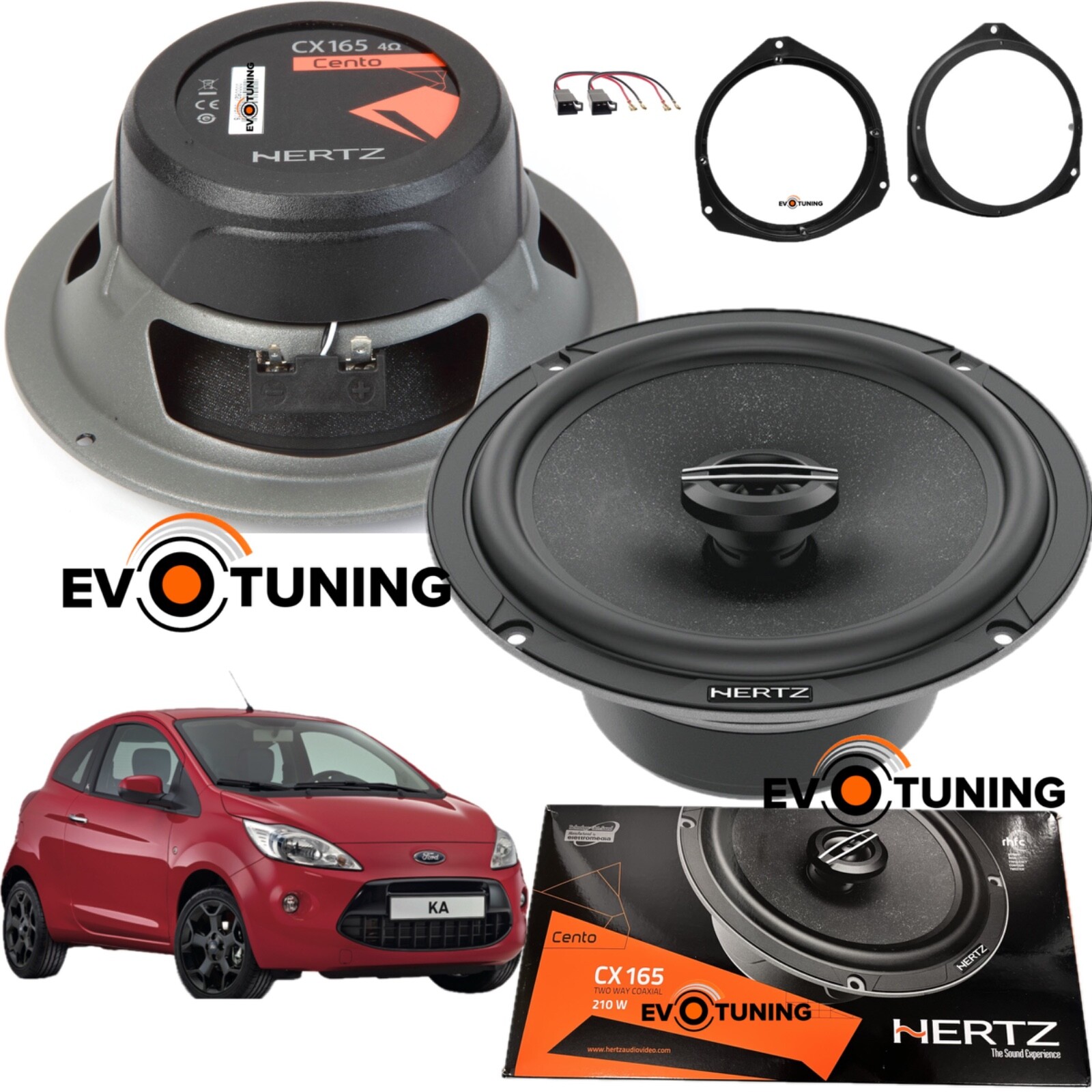 Casse Ford Ka Hertz CX165: Suono Cristallino e Bassi Precisi 16,5cm