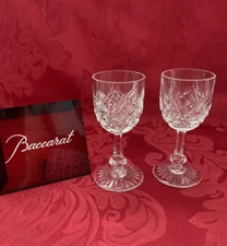 FLAWLESS Stunning BACCARAT France Crystal COLBERT 2 CORDIAL SHOT LIQUEUR GLASSES