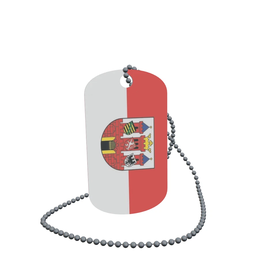 U24 Dog Tag Flagge Fahne Guben Erkennungsmarke Alu 30 x 50 mm