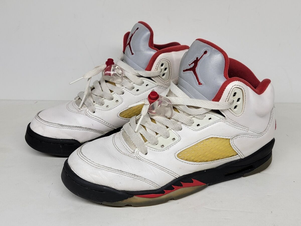 Nike Air Jordan 5 V Retro Fire Red White 440888-102 Youth Nike Air Jordan 5 V Retro Fire Red White 440888-102 Youth