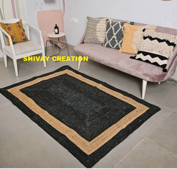 Teppich Landhaus Jute Handgewebt Rechteck Läufer Vorleger Juteteppich Bohotep... - Bild 4 von 4