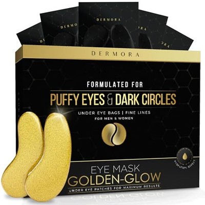 Golden Glow Under Eye Patches (20 Pairs Eye Gels) - Rejuvenating Treatment fo...
