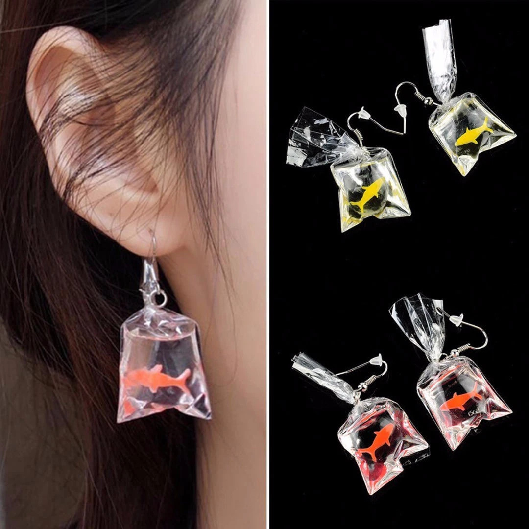 Fish in a Bag Earrings –