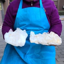 2 Pieces 7.17LB Natural Transparent White Quartz Crystal Cluster Specimen 429