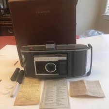 Vintage Polaroid Model J66 Electric Eye Land Camera, Leather Case  Instructions