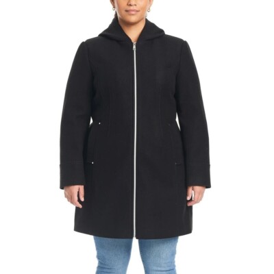 Vince Camuto Ladies' Hooded Full-Zip Jacket Black Size M | eBay