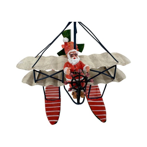 LEMAX Carole Towne Collection Santa Biplane 2006 Holiday Christmas Ornament RARE - Picture 2 of 12