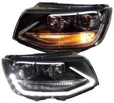 XENON-OPTIK TAGFAHRLICHT SCHEINWERFER für VW T6 BUS SATZ LIGHTBAR SCHWARZ