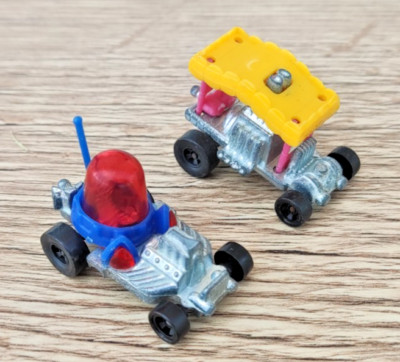 2 x Hot Wheels Zowees. Rotes Feuerzeug & Beddy Bye. Vintage Mattel Redline Ära Spielzeug.