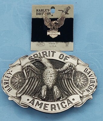Harley Davidson Spirit Of America Eagle Made in the USA Belt Buckle Raintree New