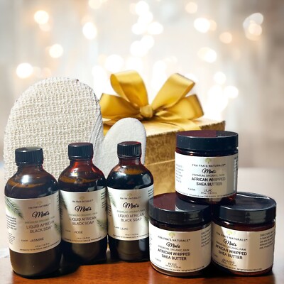 Fra Fra's Naturals Gift Box - Organic Whipped Shea Butter & African Black Soap