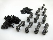 10 Double End Drum Lugs with Screws 31.75mm / 1.25 inch 1 1/4" / Black Nickel