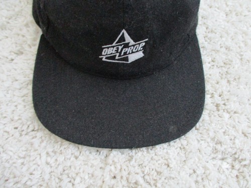 OBEY Hat Men's OSFM Black Prop PROPAGANDA Wool Blend Skate Surf Ski Baseball Cap - Picture 3 of 13