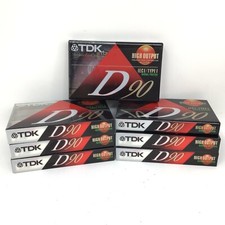 7 TDK D90 Blank Cassette Tapes IEC I Type I High Output Normal Position Bias New