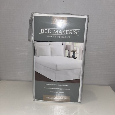 Bed Maker s Never Lift Your Mattress  Wrap-Around Bed Skirt Queen Levinsohn