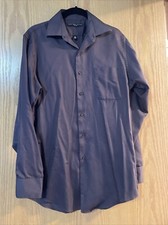 Geoffrey Beene Mens Fitted Stretch L/S Dress Shirt Small 14 1/2 - 32/33