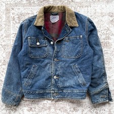 Vintage 80s Polo Ralph Lauren Denim Jacket Flannel Lined Trucker Jacket Small