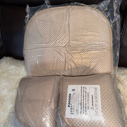 Khaki Foam Seat Cushions Kitchen Chairs Pads for Dining 15*17in, Set Of 6 - Picture 8 of 8