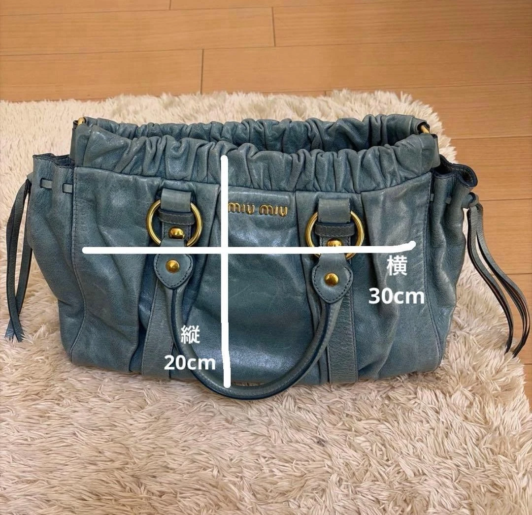 Blue Leather Exterior Miu Miu Bags & Handbags for Women for sale