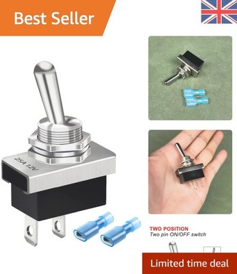 Metall Kippschalter 25A 12VDC/15A 24VDC/10A 250VAC/15A 125VAC SPST ON/Off 2P...
